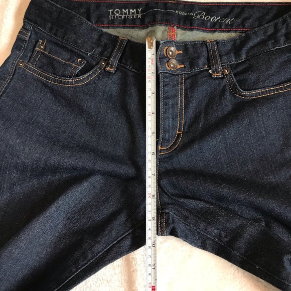Tommy Hilfiger modern bootcut dark blue jeans size 8S - Picture 6 of 14